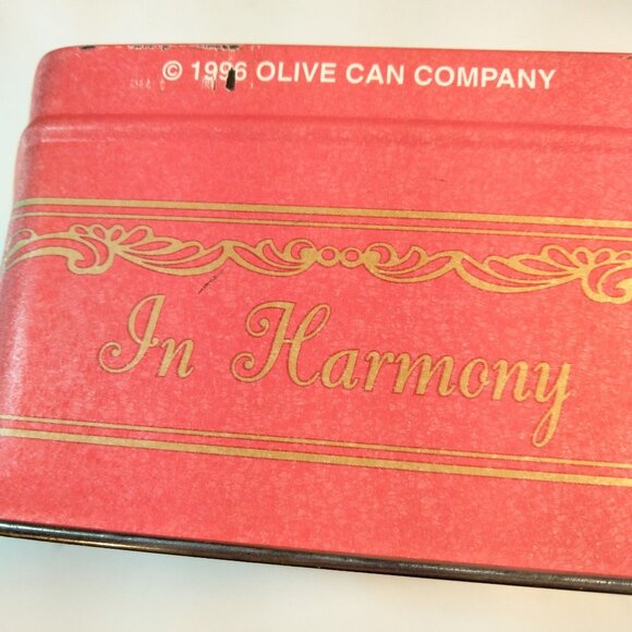 Alan Maley Hexagonal Tin Box Victorian Ice Skating Scene In Harmony Vintage 1996 - Picture 7 of 7